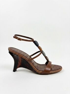Sam Edelman leather sandals heels Beaded y2k Wedge Sandal wedges boho stones